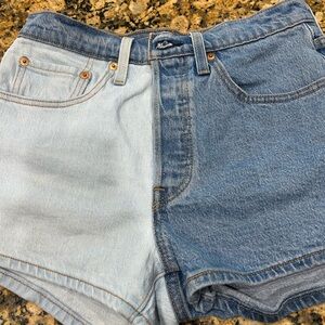 Levi's Two-Tone Blue Jean Shorts